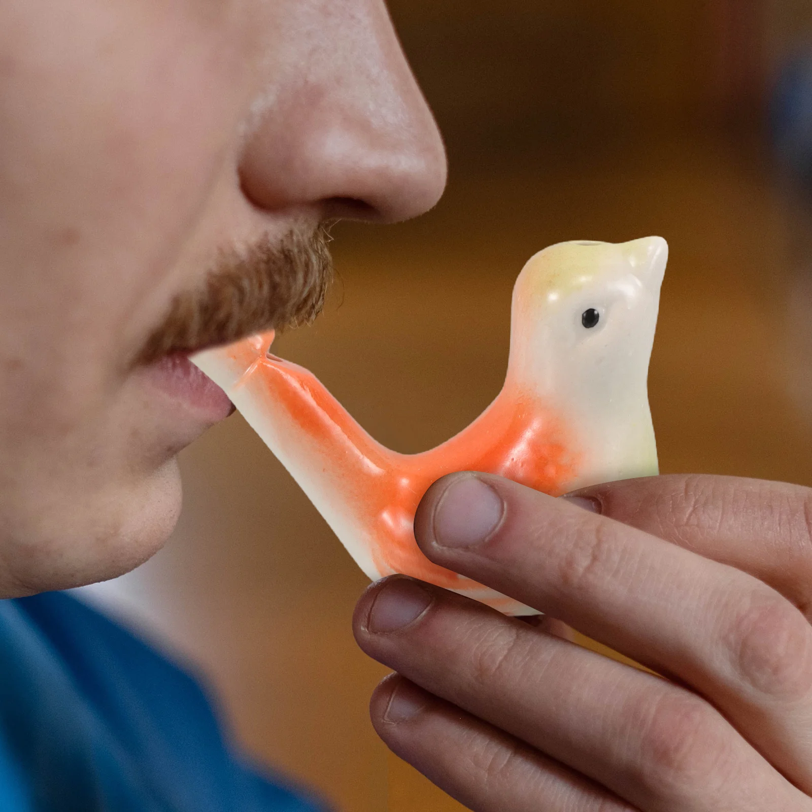 Sifflets d'urgence de sécurité pour appel d'oiseaux en céramique, 4 pièces, sifflets d'eau colorés portables pour enfants et adultes, Camping en plein air et randonnée