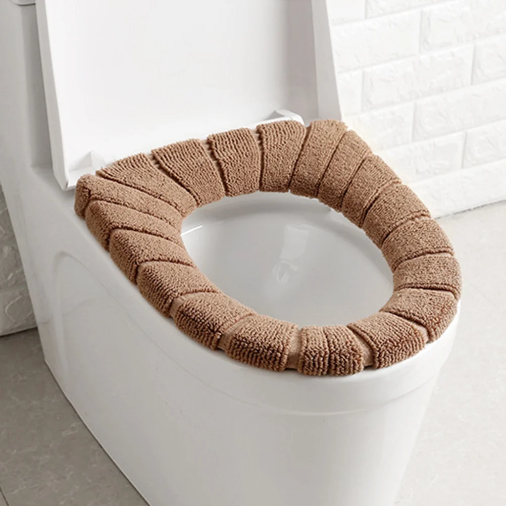 

3Pcs Toilet Seat Cover Stretchable Warm Soft Material Universal Fit for Round Toilets Say Goodbye to Cold Shocks Machine