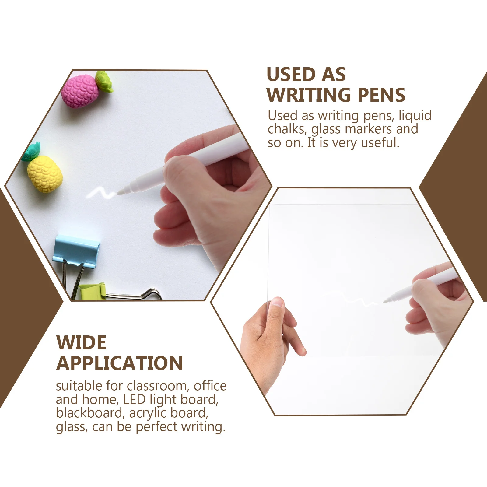 

15Pcs Liquid Chalk Marker Blackboard Pens Dust-Free Writing Drawing Pen for Students Stationery Classroom Home Use Smooth Wipe