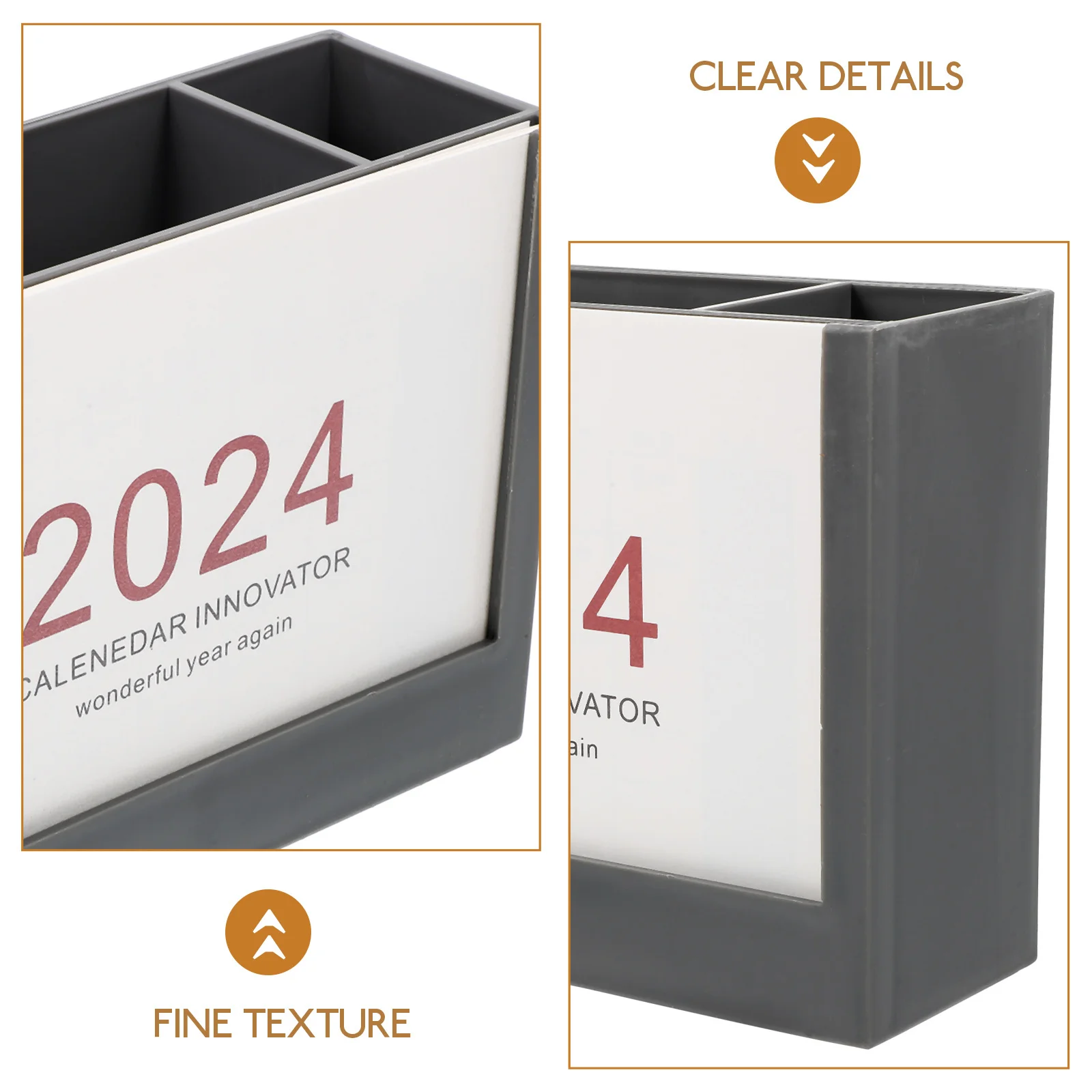 

ABS Plastic Pen Holder Compartment Desktop Organizer Pencil Holder Makeup Brush Container Cosmetics Storage Box