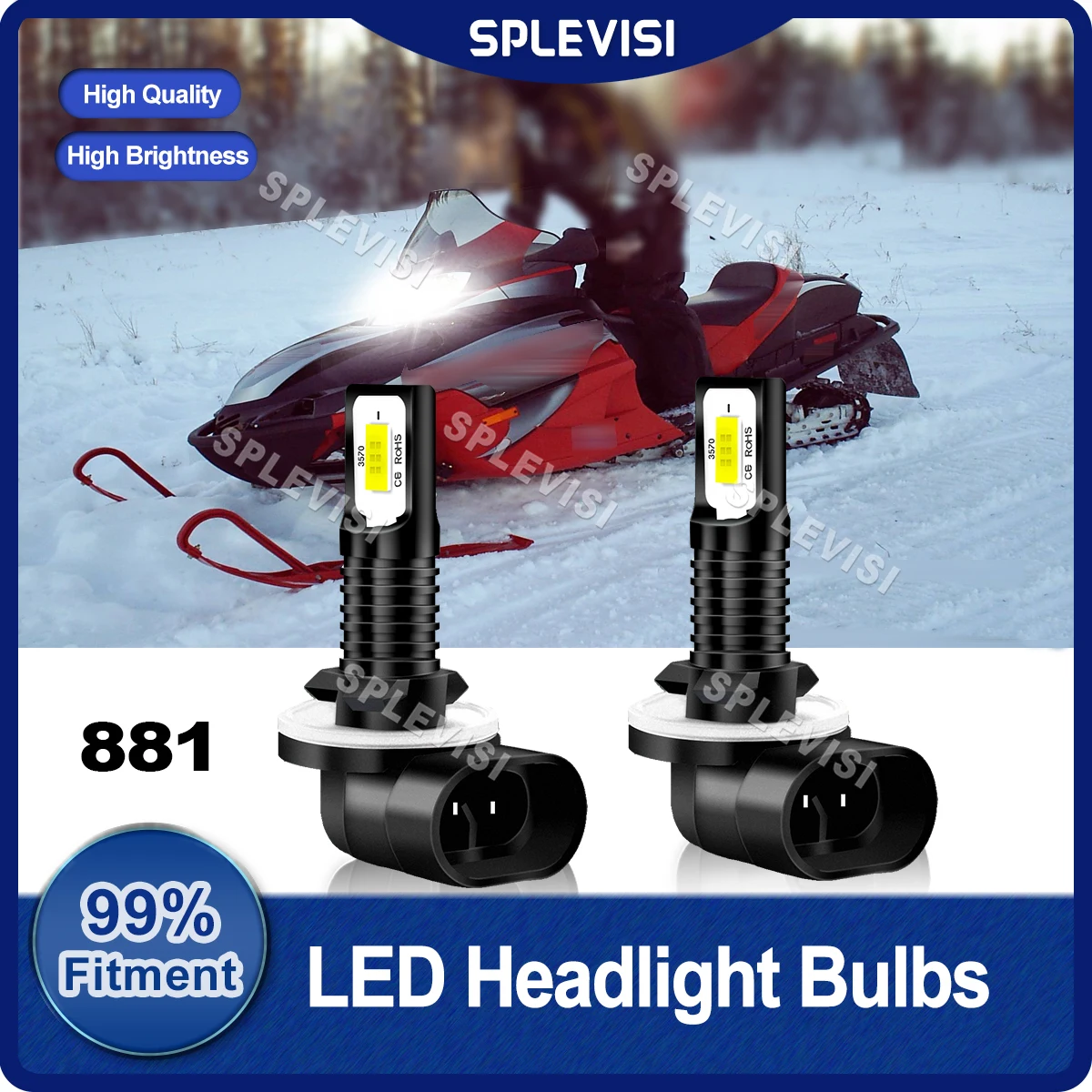 6000K Pure White Snowmobile LED Headlamp For Arctic Cat Sabercat 500 2004 2005 For Arctic Cat Sabercat 600 LX EFI 2004 2005 2006