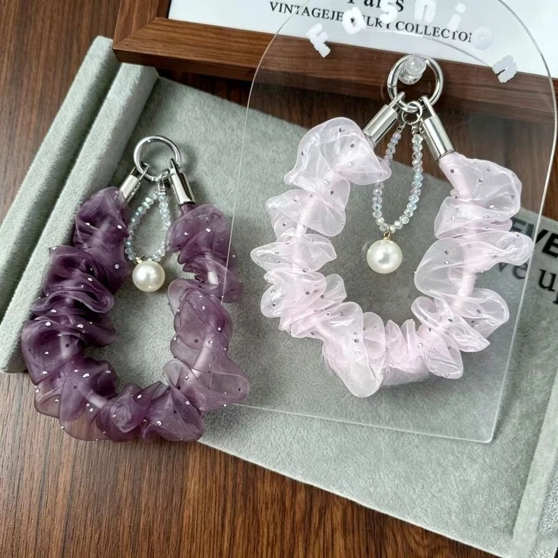 新しいファインフラッシュ大腸リストストラップパールクリスタル - Phone Accessories Wholesale In China のレビューと価格