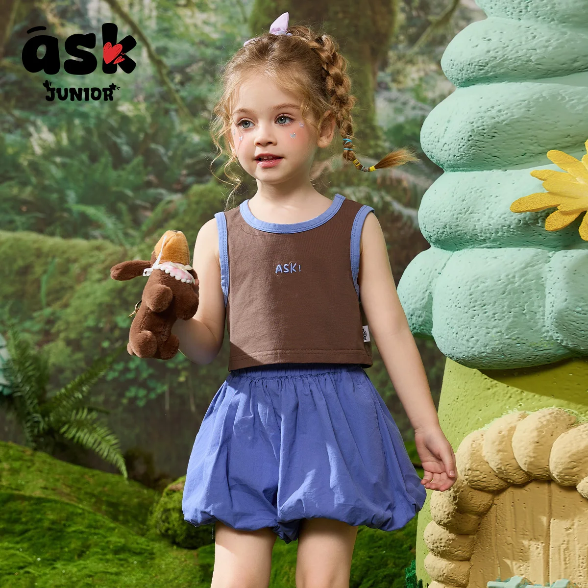 اسأل الفتيات الصغيرات الصيف الأطفال التباين اللون محبوك سترة برعم السراويل تنورة قطعتين مجموعة #4