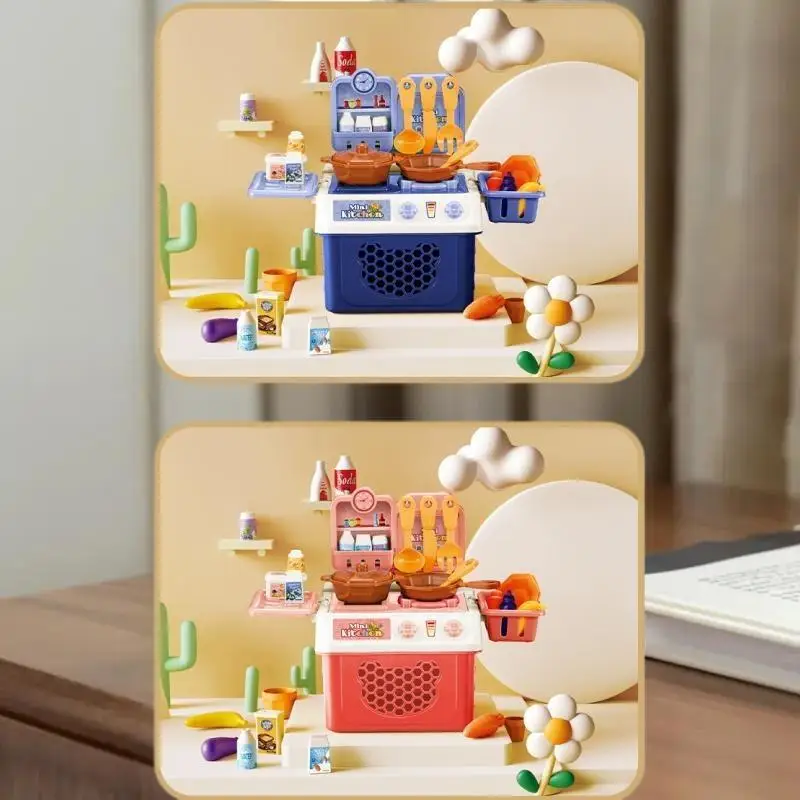 Fun Game Kitchen Set Gift, 32/23/25 Pieces Educational Role Playing Toys for Children