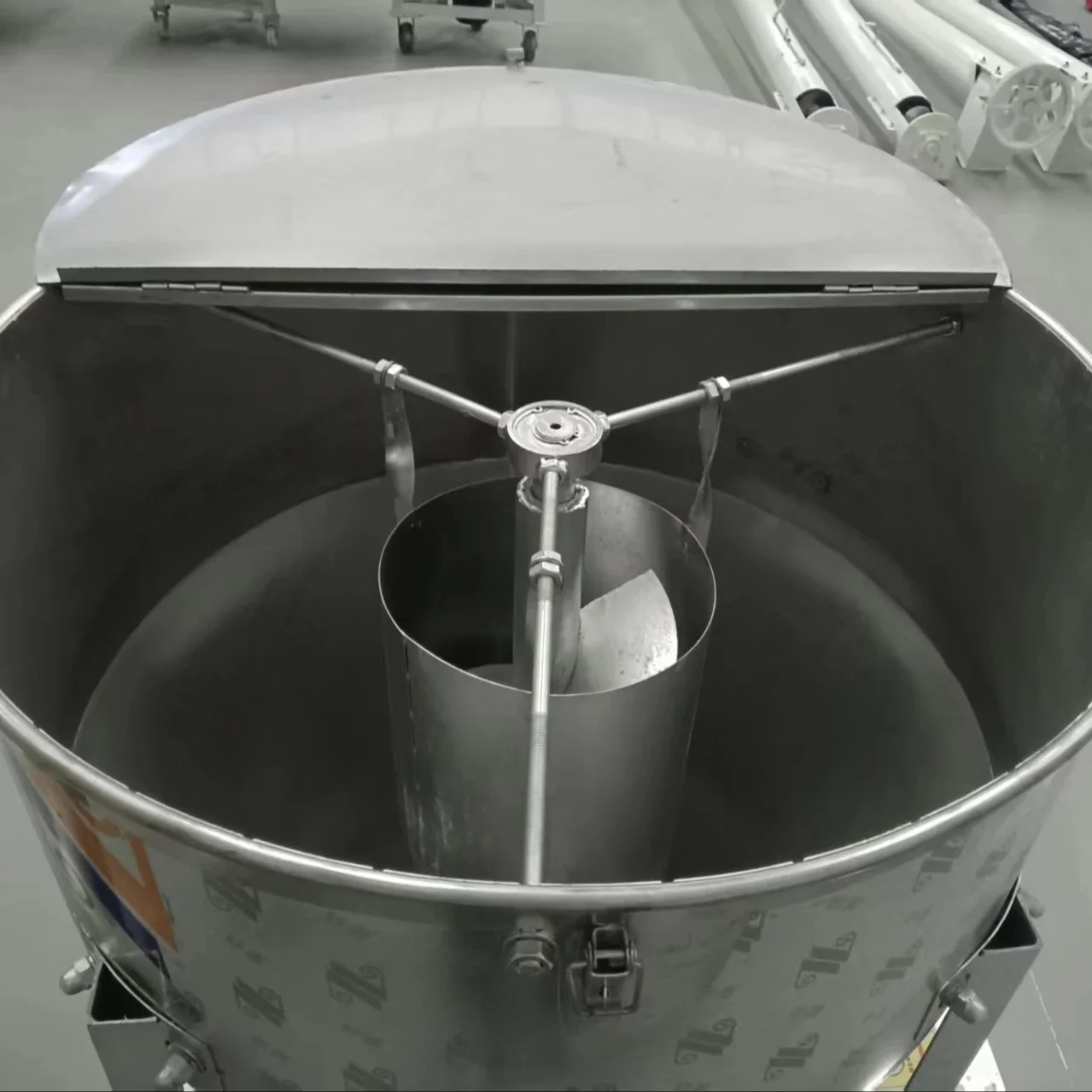 High Accuracy Cone Stainless Steel Feed Mixer with Electric Motor, Vertical Powder Mixing Machine for Premix and Micro Additives