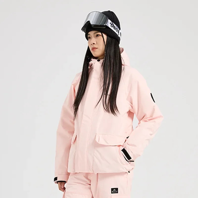 2026 nuove donne impermeabile antivento outdoor doppia tavola sportiva calda cerniera giacca da sci top da sci con cappuccio traspirante invernale da donna