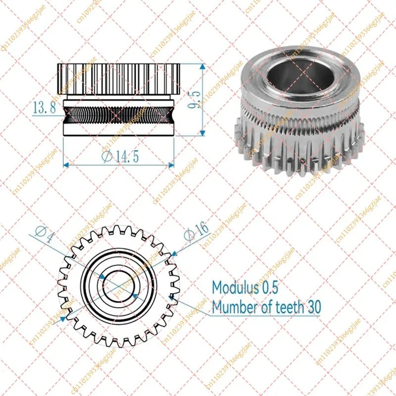 Extruder Drive Reduction Gear Kit for Creality K1 K1C K1 MAX Ender-3 V3 Plus, Replacement Part