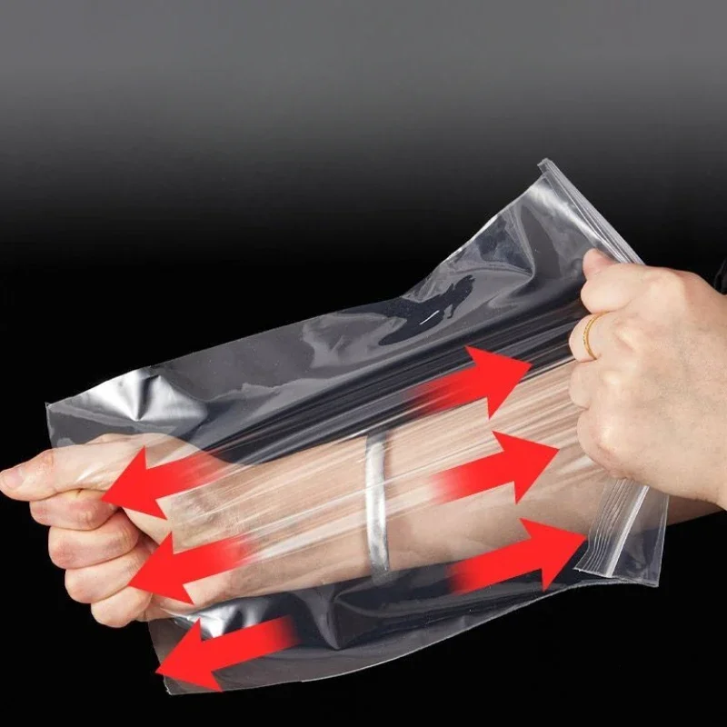 100/300Pcs Thicken Zipper Sealed Bags Clear Plastic Storage Bag for Small Jewelry Food Packing Reclosable Zippers Sealing Bag