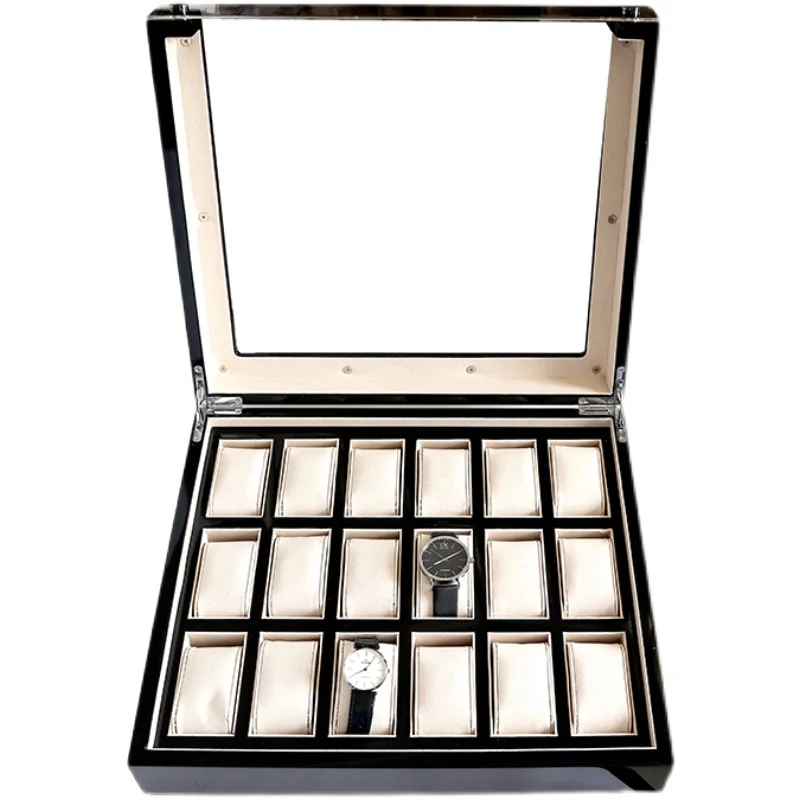 

High end watch box, men's and women's mechanical watches, ebony collection box, home window bracelet display box.