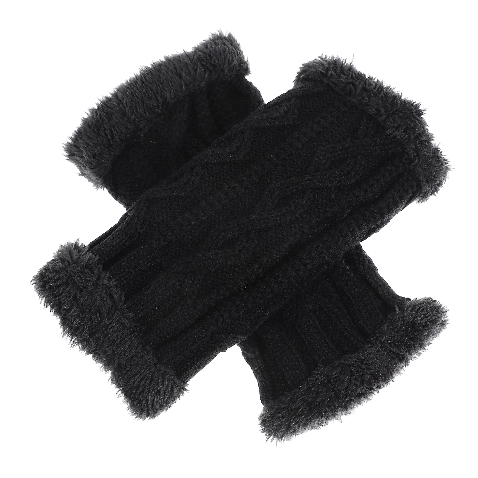 

1 Pair Autumn Half-Finger Gloves For Women Stylish Thermal Warm Winter Wear-Resistant Touchscreen Compatible Cold-Proof Cover