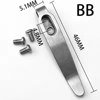 Nuova Clip posteriore in acciaio inossidabile per coltello da tasca Clip in vita coltelli pieghevoli manico accessori fai da te parti con viti da 3 pezzi