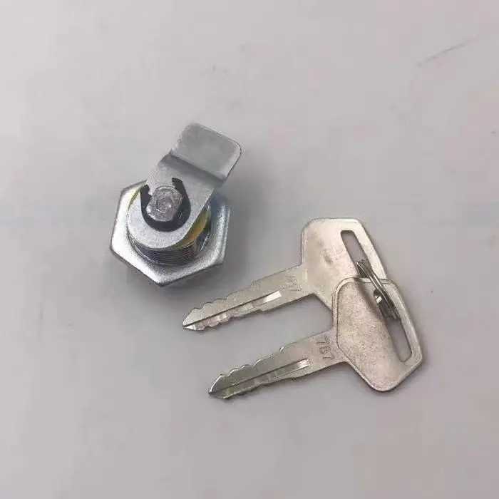 Excavator parts Komatsu PC60 PC120 PC200 side door lock cylinder Lock cylinder with keys PC100/240/300/360-5-6-7-8 lock core