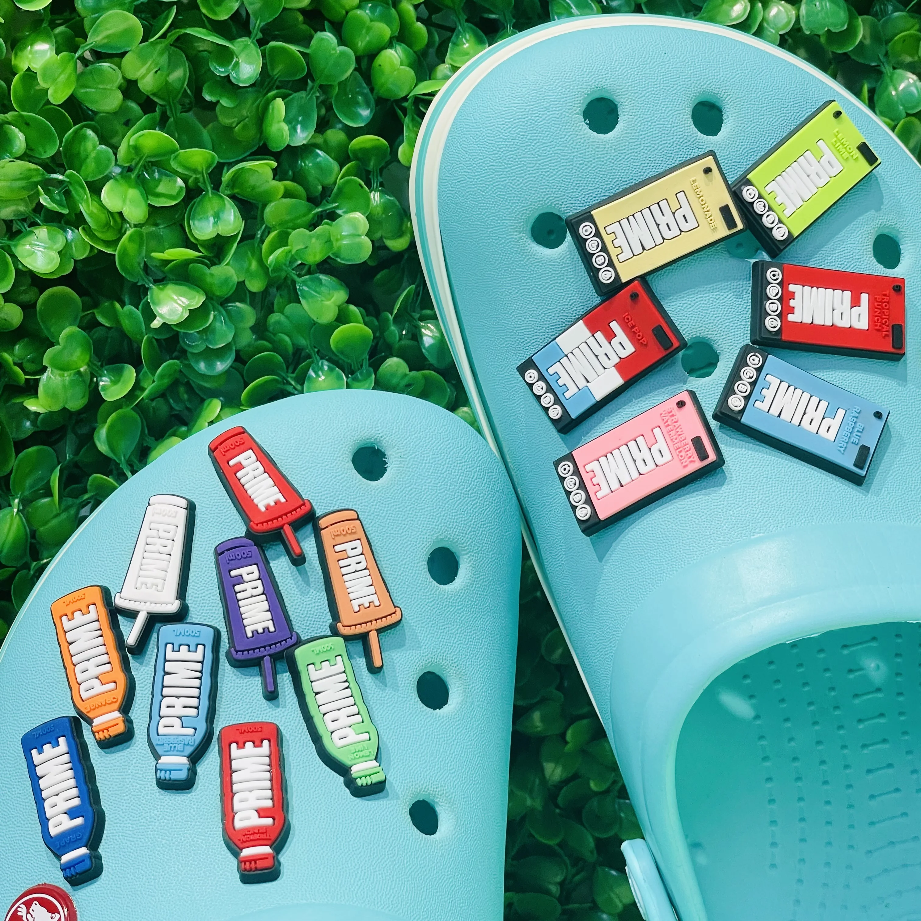 15pcs/set Prime Drink Bottle Shoe Charms PVC DIY Decoration Sandal Shoes Accessories for Kids Gifts Fit Wristband