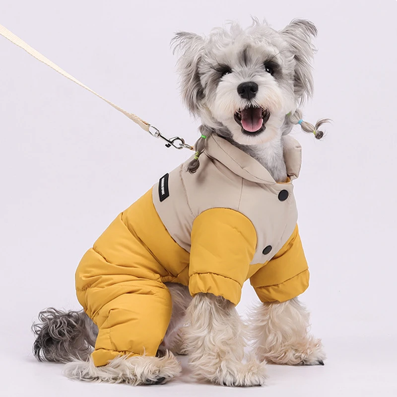 Warme Winterjacke für Hunde, wasserdichte Hundekleidung, kleine mittelgroße Hunde, vier Beine, Outfits, Chihuahua, französische Bulldogge, Welpen-Overall – Detail 11