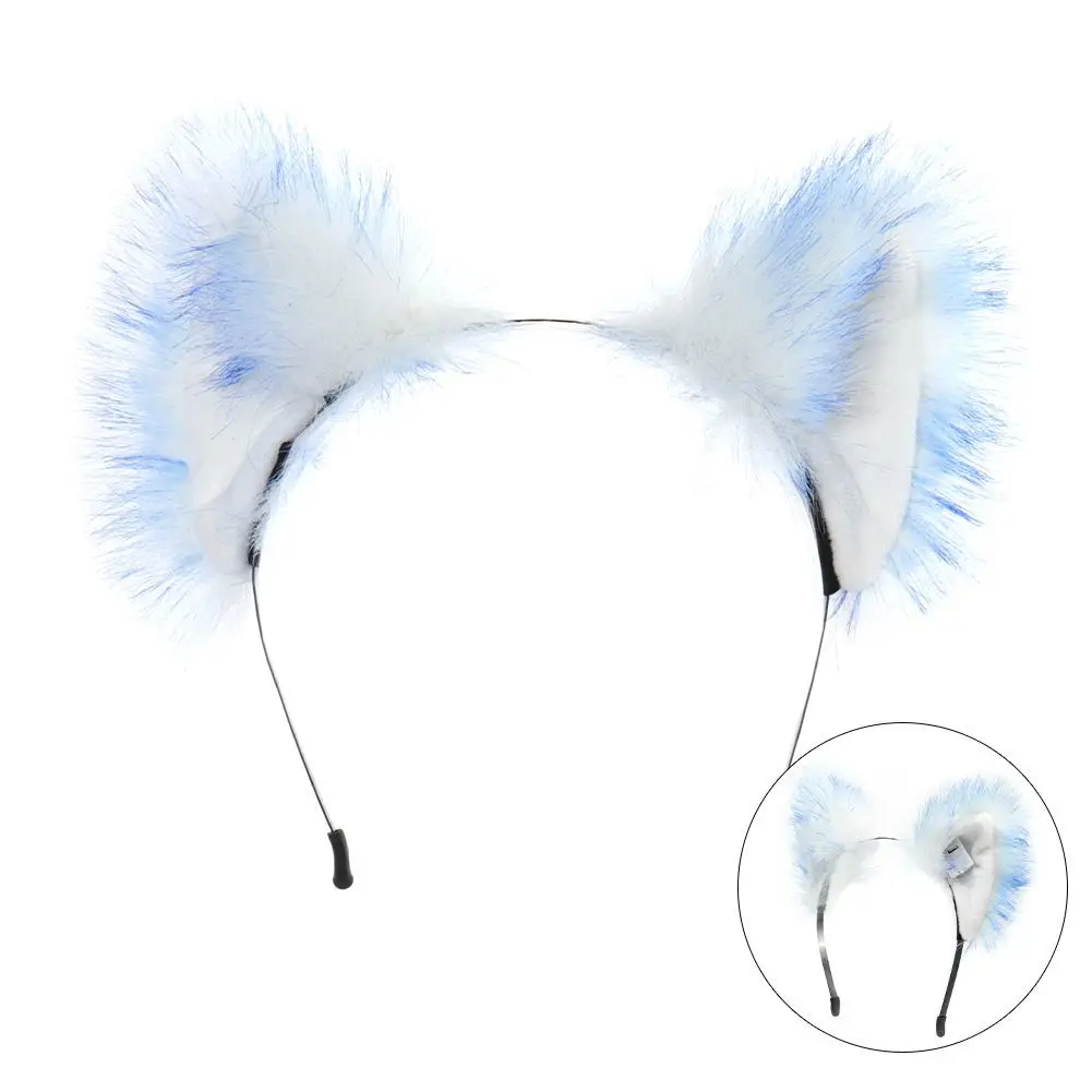 Hot Glow Cat Ears Tail Maid Cos Dress Up, Handmade Beast Tail Girls Accessories Set