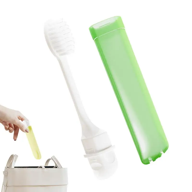 Folding Toothbrush With Box Portable Travel Camping Outdoor Business Trip Tooth Brush Soft Toothbrush Oral Cleaning Tools