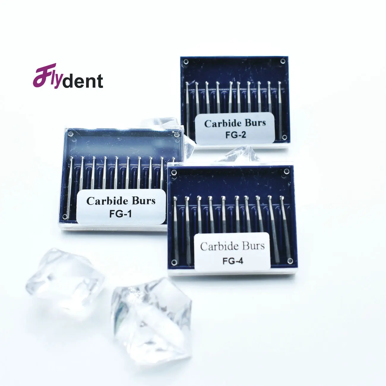 

Flydent Dental Tungsten Carbide Bur Drill 19mm FG Round 1.6mm Drills for High Speed Handpiece Dentistry Burs