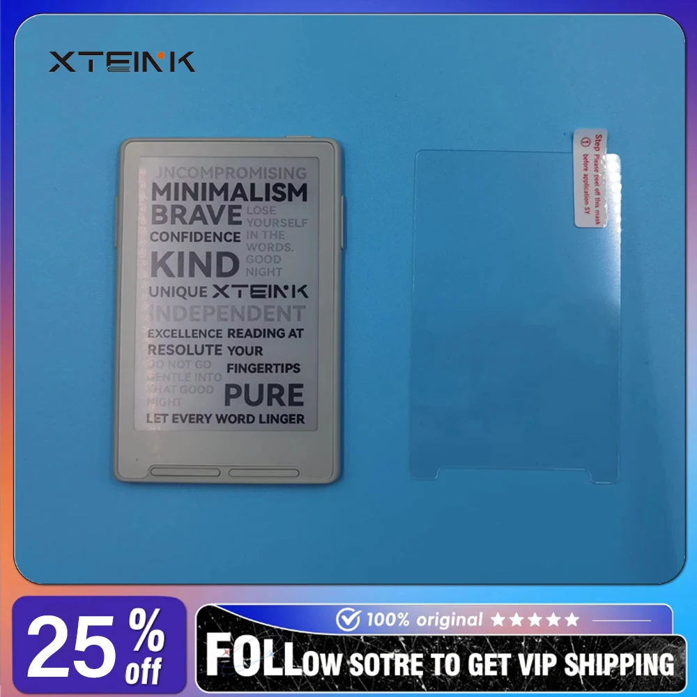 International Version XTEINK X3 E-ink Screen Reader Black/Grey HD/Frosted Film with E-Book Readers 2pcs Matching Set