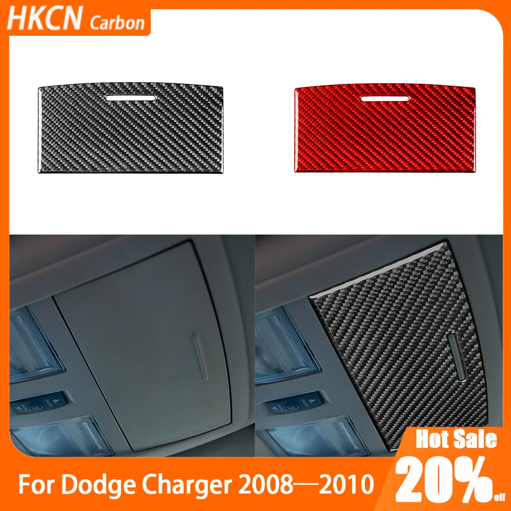 

Carbon Fiber Inner Roof Storage Box Panel Car Interior Accessories Cover Trim Sticker Modification For Dodge Charger 2008—2010