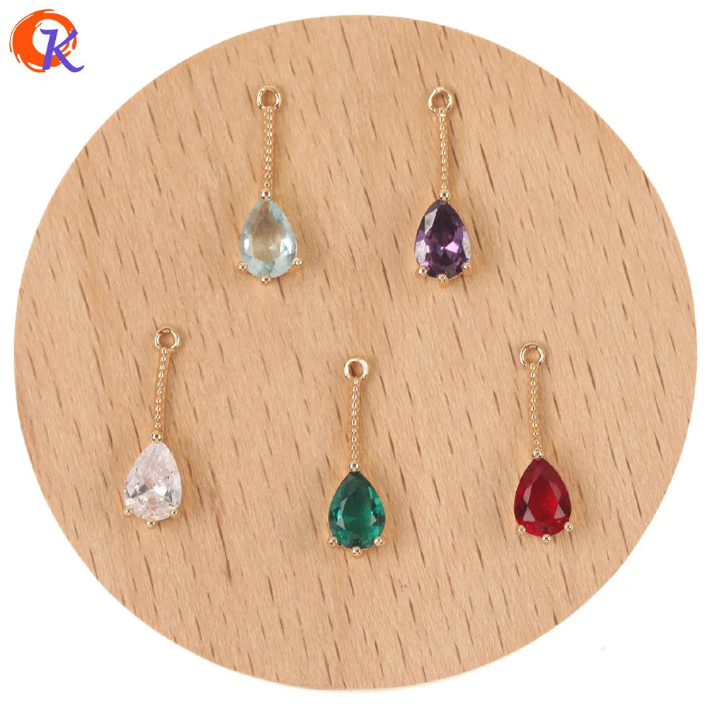 

Cordial Design 100Pcs 5*18MM Jewelry Accessories/Hand Made/Crystal Charms/Connectors/DIY Making/Earring Findings/CZ Pendant