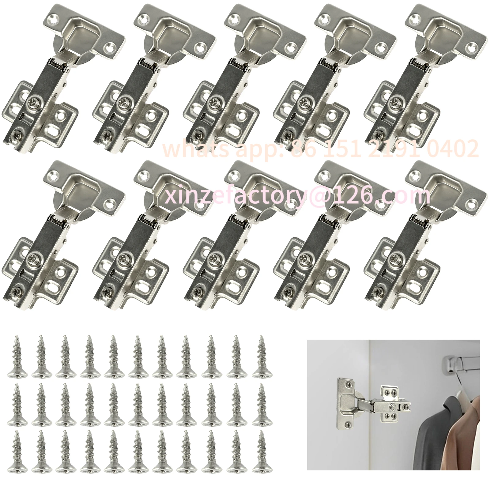 Customizable  Hinges Cold Rolled Steel Hydraulic Cabinet Door Hinge Damper Buffer Soft Quiet Closing for all Cupboard
