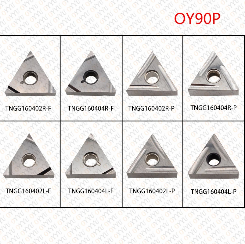 OYYU 10PCS Cermet Turning Tools Cutting TNGG TNGG160402 TNGG160404 160402 160404 TNGG160402R L R P F C OY90P CNC Lathe Cutter