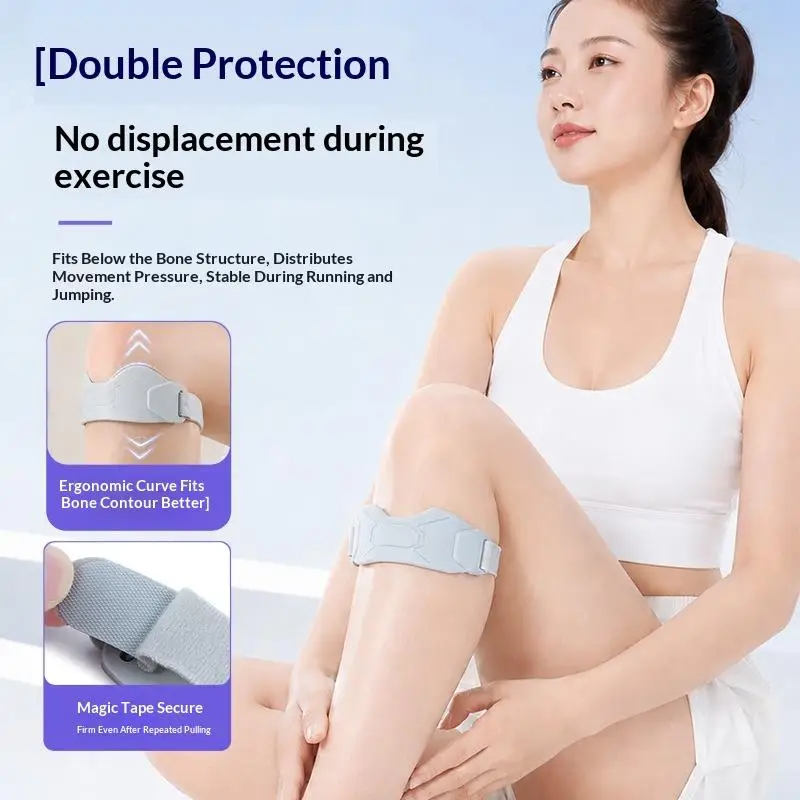 Adjustable Patella Knee Strap Breathable Shock Absorbing Stabilization for Running Climbing Skiing Winter Sports Protection