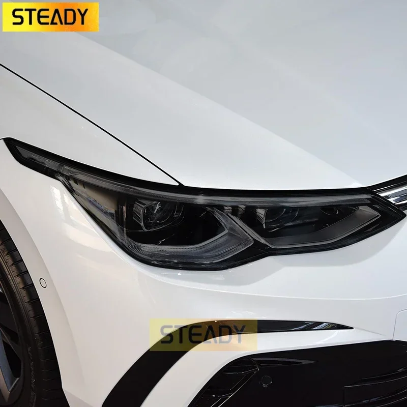 

2 шт., прозрачные ТПУ наклейки для автомобильных фар Volkswagen VW Golf 8 MK8 2020 2021