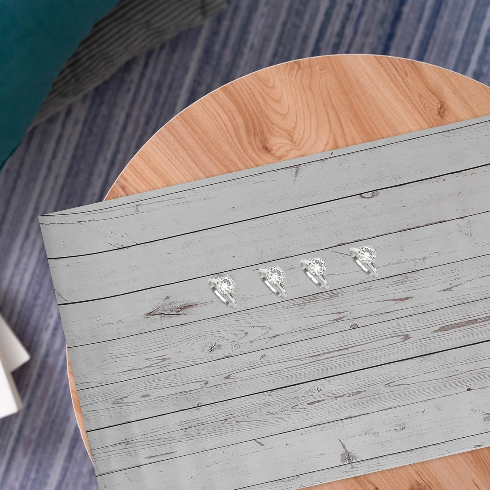 

3Pcs Double Sided Wood Grain Photography Background Paper Waterproof Tabletop Photo Backdrop for Food Jewelry Cosmetics