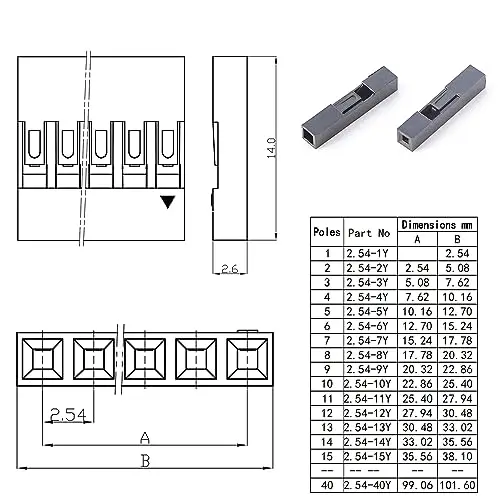 Imagem -03 - Jst Jogo do Conector de Dupont Gh1.25 a Dupont2.54 Jst 1.25 mm 2.54 mm 10pin