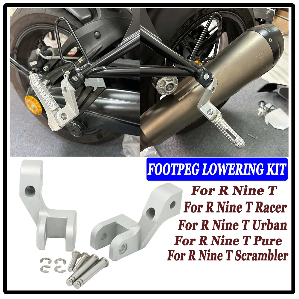 

Motorcyle Passenger Footpeg Lowering Kit Footrest Relocation For BMW RnineT RNINET Urban R NINE T Scrambler R NineT Pure R9T