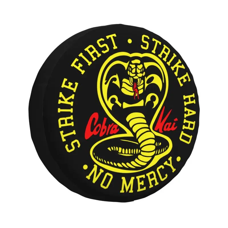 Custom Cobra Kai The Karate Kid Spare Tire Cover for Jeep Toyota Mitsubishi 4WD 4x4 Trailer Car Wheel Protector