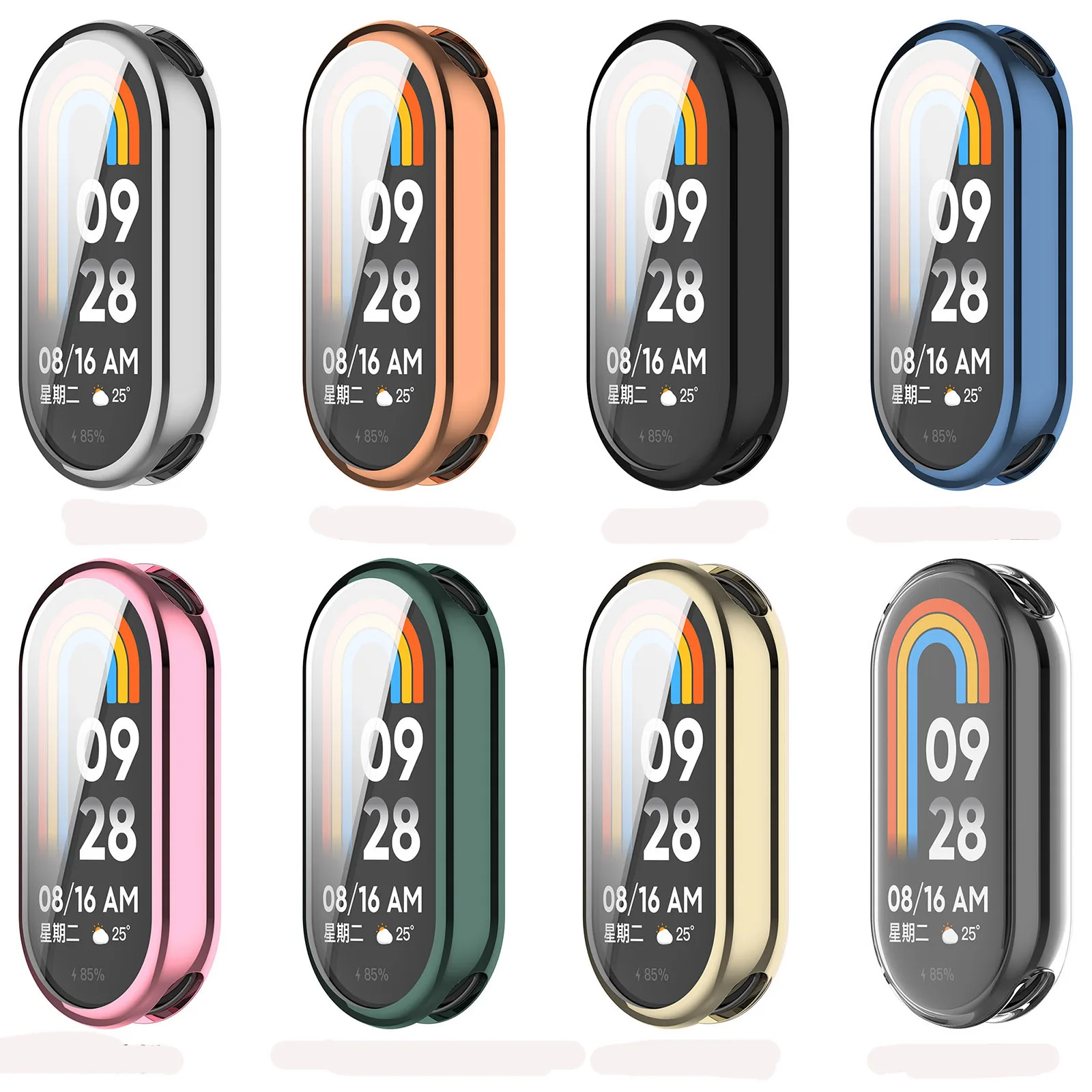 Silicone TPU Watch Case For Xiaomi Mi Band 10 9 Ceramic Editi Protective Shell Soft Casing Protect Bumper Frame Accessories