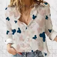 Disney Mickey Mouse Women's Blouses Shirt