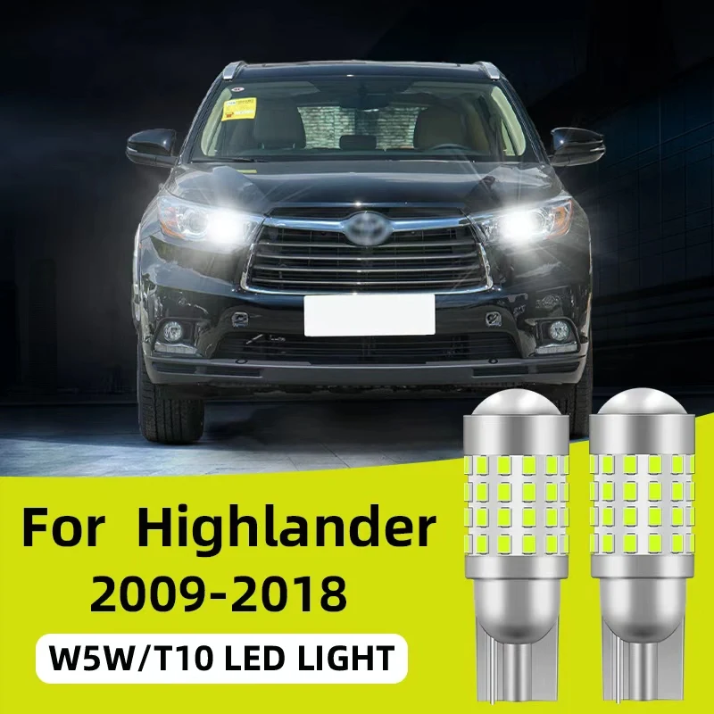 

2PCS T10 Led Bulb for 2009-2018 Toyota Highlander W5W 194 168 501 width lights side marker position Car Signal Lamp 12V 24V Auto