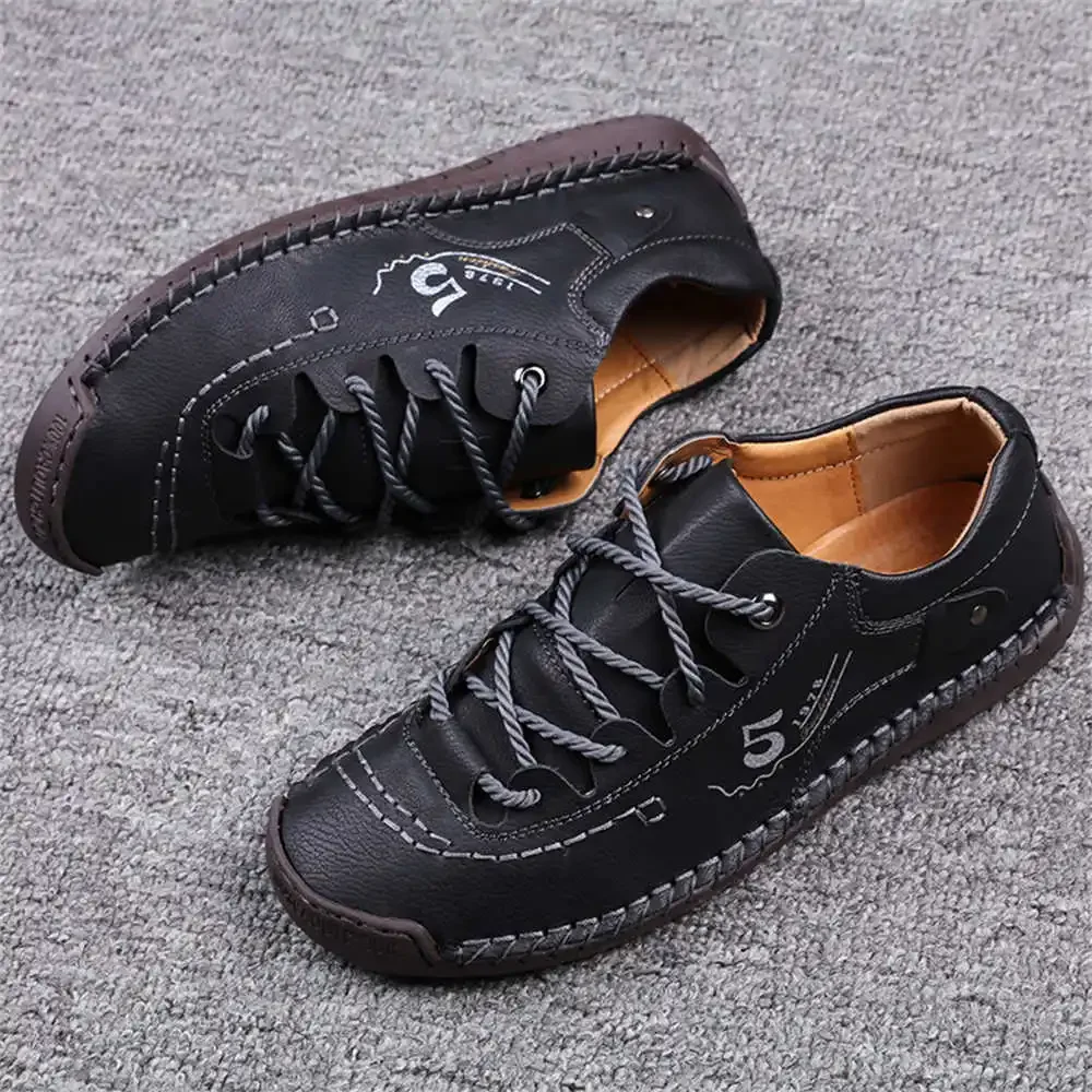 Slip-resistant Round Toe Nude Color Shoes Casual Sneakers Plus Size Man Brown Loafers Men Sport Exercise Life