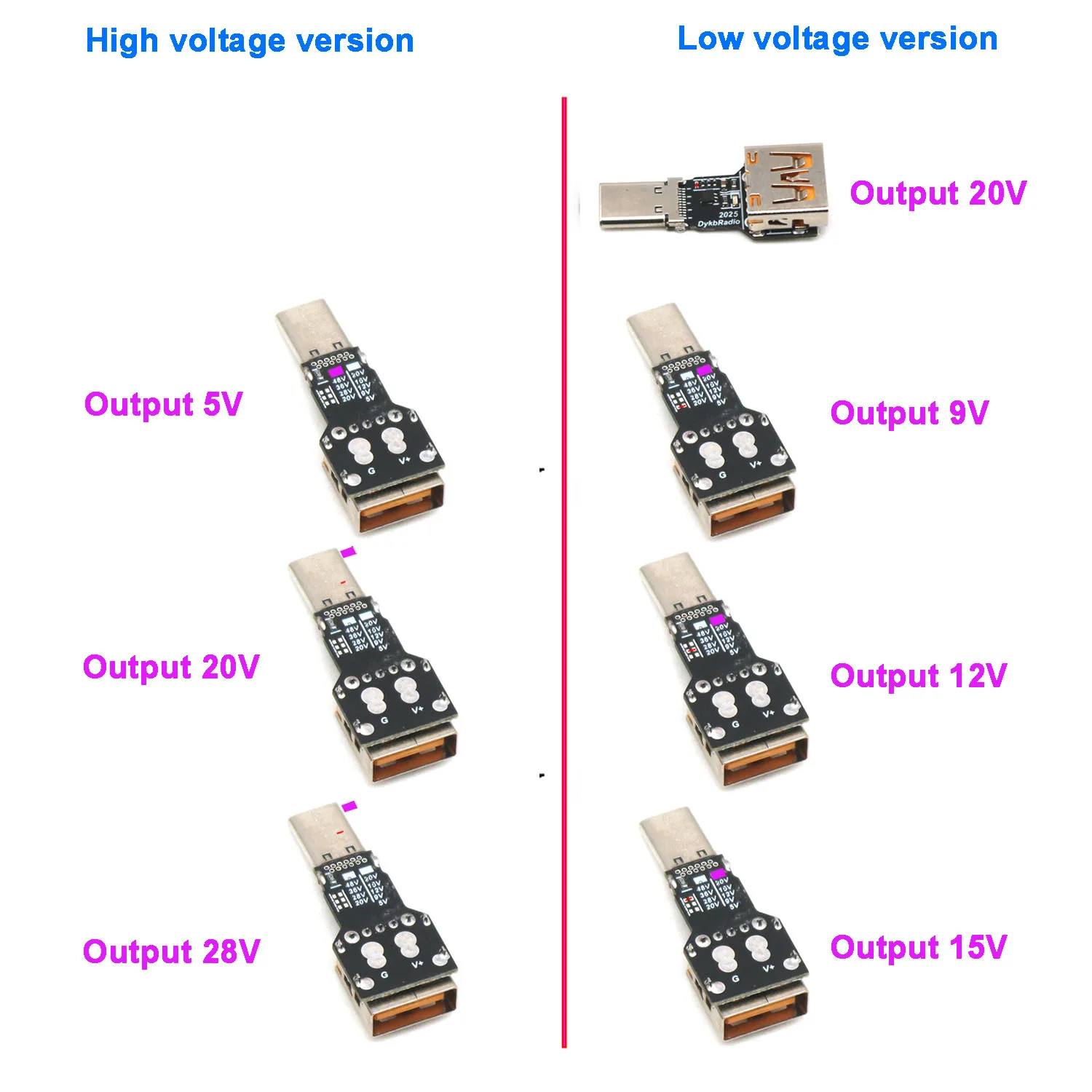 PD3.1 PD3.0 140W TYPE-C USB PD Voltage Trigger Adapter 5V 9V 12V 15V 20V 28V 48V Fast Charging Protocol QC/PD TO DC Power Supply