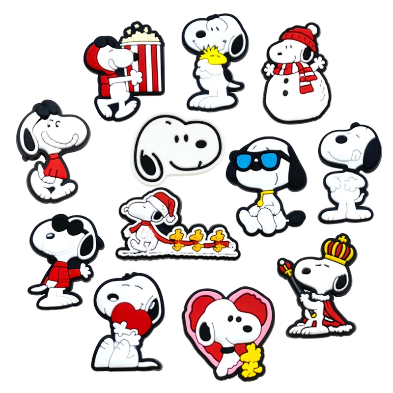 Miniso Snoopy Series Cartoon Anime Shoe Charms Pvc Shoe Accessories, Assorted Character Decoration, Gift Set For Sandals image 5