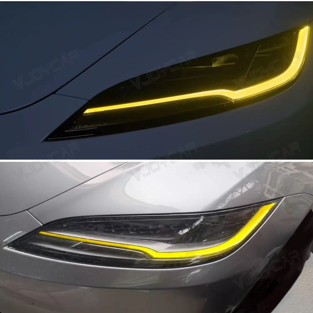 

2024 Tesla model 3 highland lemon yellow gold daytime running light chip light source LED module