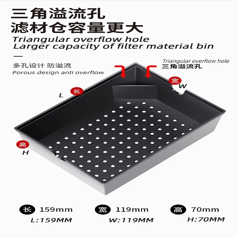 Acrylic fish tank filter water storage type upper drip tank 3 + 1 top drawer drip filter