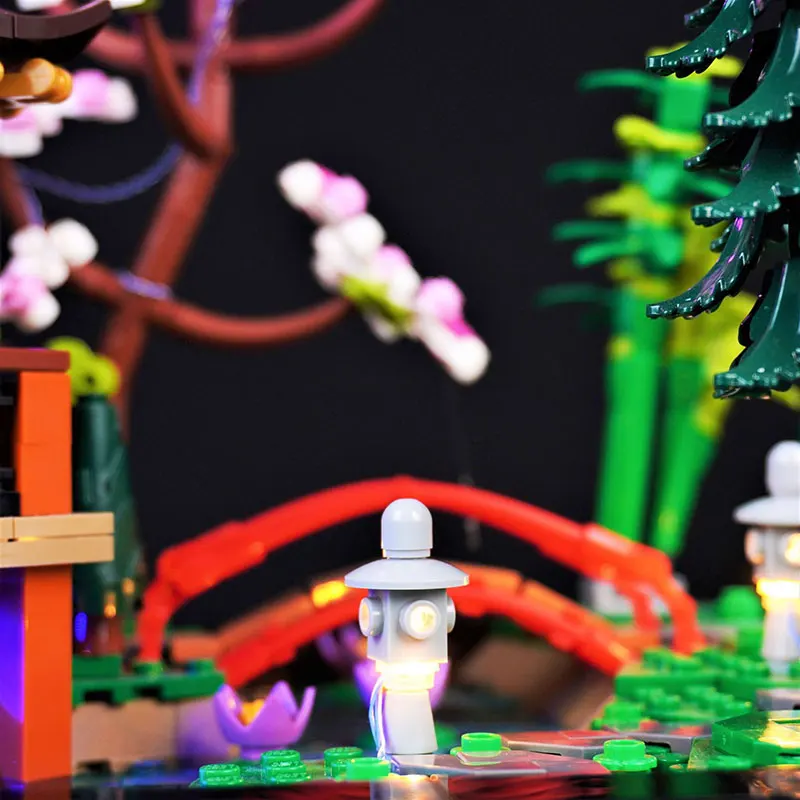 레고 10315 Tranquil Garden 장식 램프 아이디어 용 LED 라이트 키트 DIY 선물 (빌딩 블록 벽돌 키트 세트 모델을 포함하지 않음)