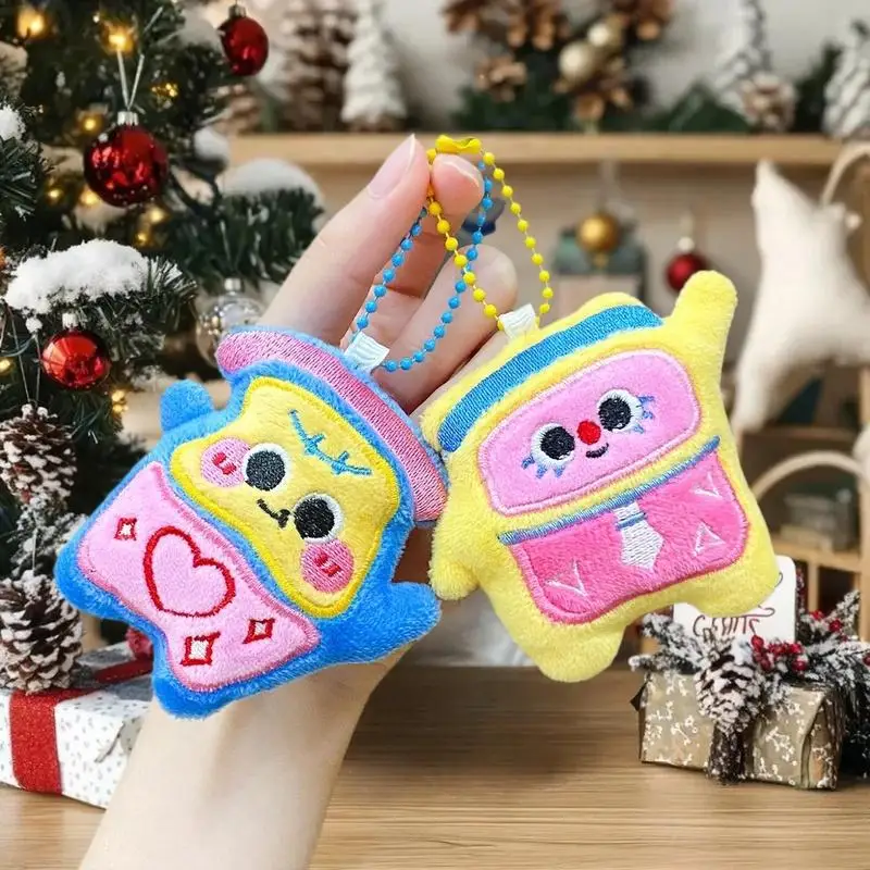 Cute Cartoon Cabinet Plush Pendant Keychain Kawii Stuffed Doll Car Key Ring Backpack Ornament Pendant Decoration Accessories
