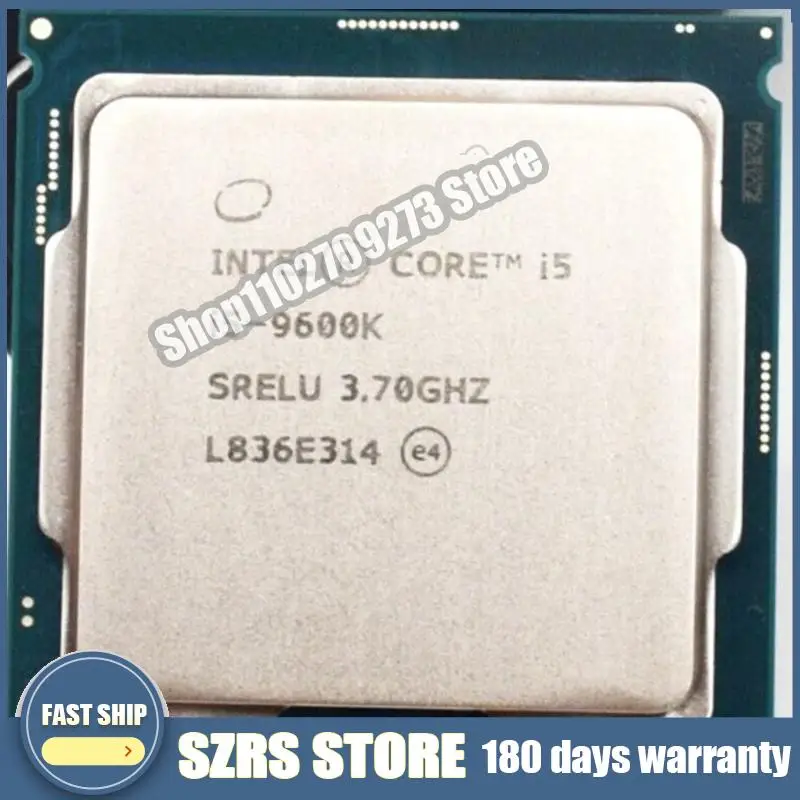 Utilisé Int@l Core i5-9600K i5 9600K 3.7 GHz Six-Core Six-Thread Processeur CPU 9M 95W LGA 1151 test ok