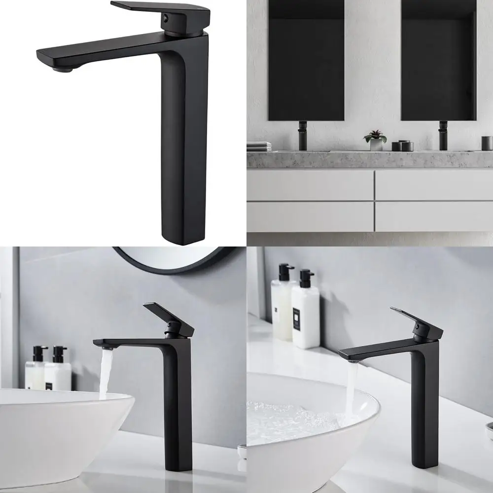 

Single Hole Tall Bathroom Faucet with Solid Brass and 1.2 GPM Flow Rate