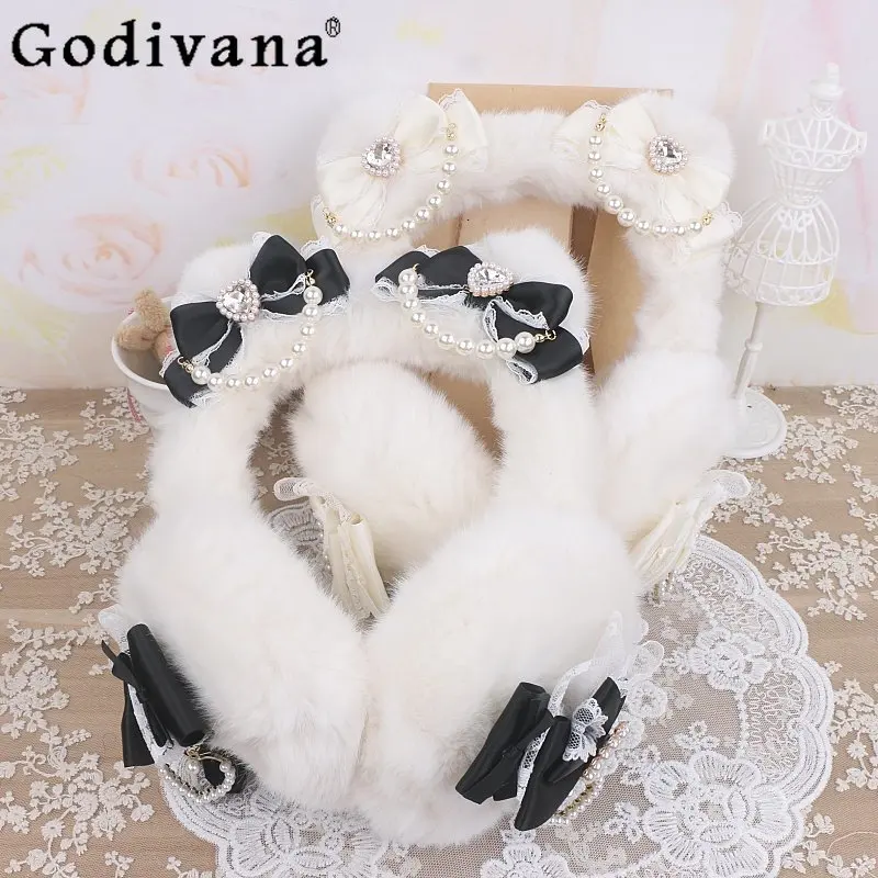 japanese-style-original-sweet-cute-lace-bow-ear-hat-winter-new-thickened-warm-plush-ear-muffs-for-women