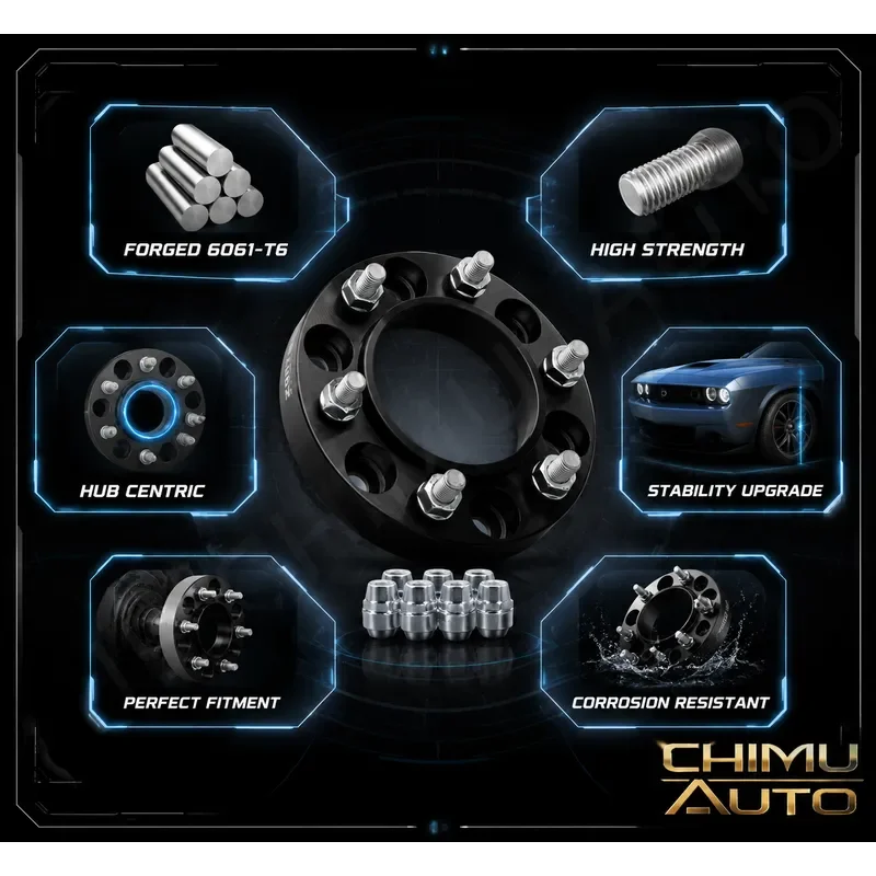 【CHIMU AUTO】 for Isuzu mu-X for Isuzu D-MAX Como Crosswind KB Forged Wheel Spacer Adapter 6x139.7 100.1mm Hubcentric