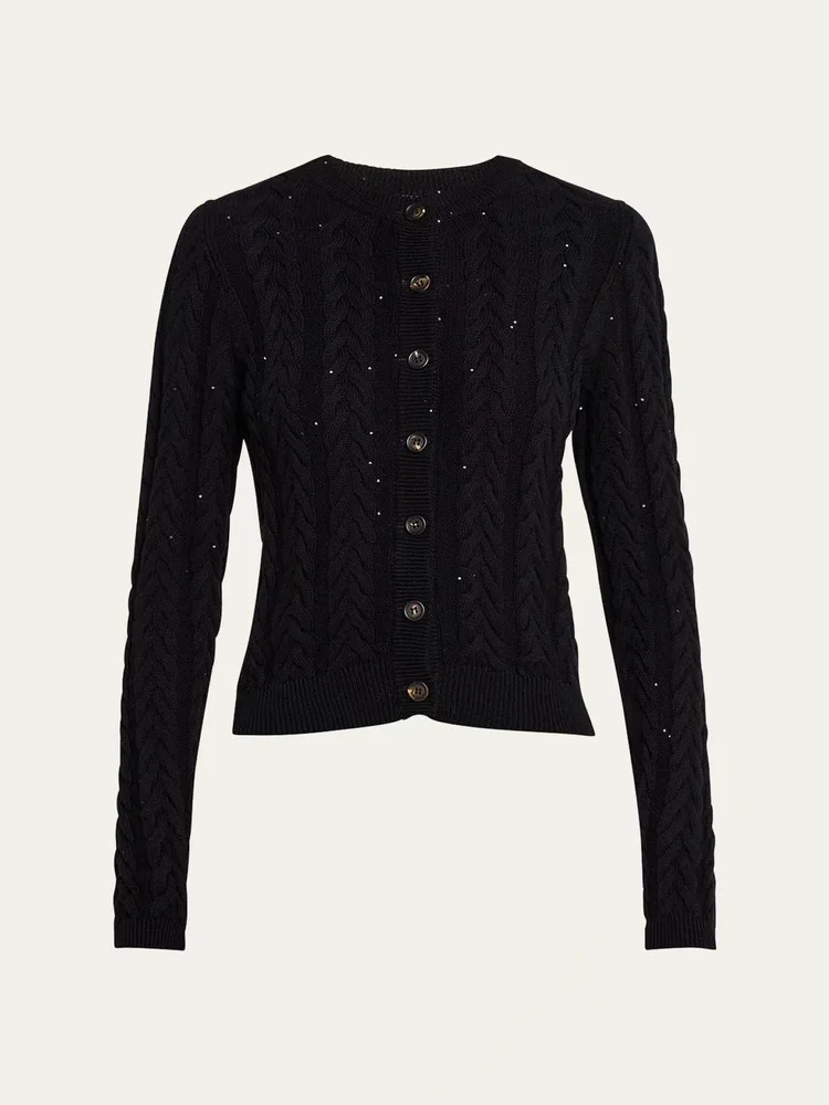 

Роскошный женский новый вязаный хлопковый повседневный кардиган с запахом из чистого оригинальной серии BC, вязаный повседневный модный кардиган с блестками