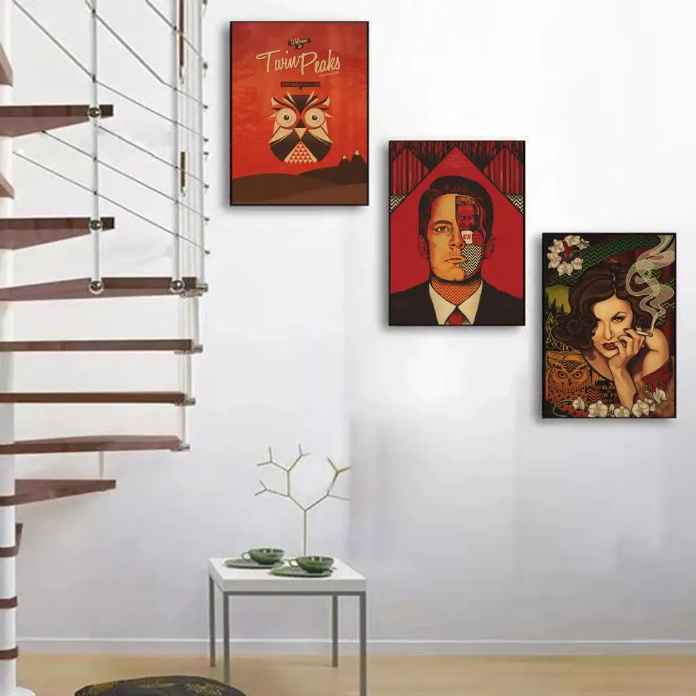 Twin Peaks Anime Poster klebrige White paper Aufkleber DIY Zimmer Bar Cafe Kawaii Raum dekor