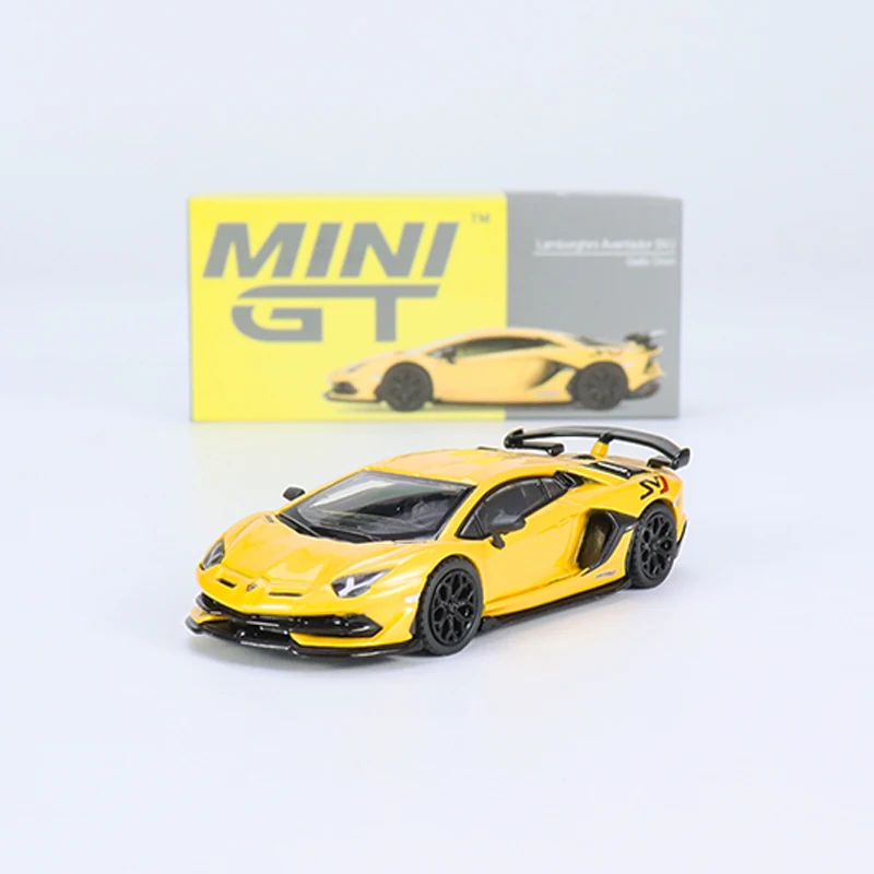 

MINI GT 1:64 Model Car Lambor Aventador SVJ Alloy Sport Vehicle #563 LHD