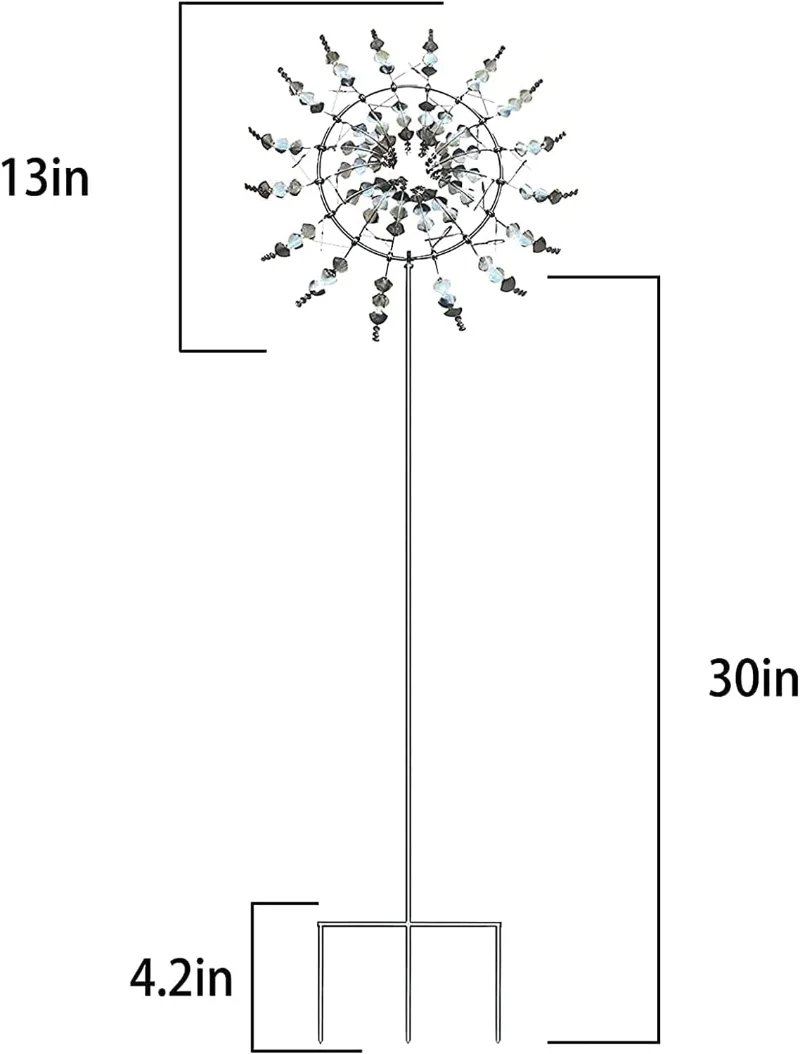 2024new unikatowy magiczny metalowy wiatrak outdoorowe, chroniące przed wiatrem trawnik do dekoracji ogrodu ogrodowego na podwórku łapacza